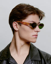 A.KJAERBEDE SUNGLASSES BELLA GOLD BURNT AMBER