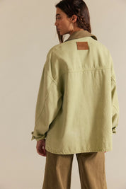 FREE PEOPLE  LEMON DENIM WASHED SAGE