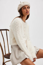 FREE PEOPLE CELESTE CARDIGAN IVORY