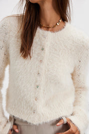 FREE PEOPLE CELESTE CARDIGAN IVORY