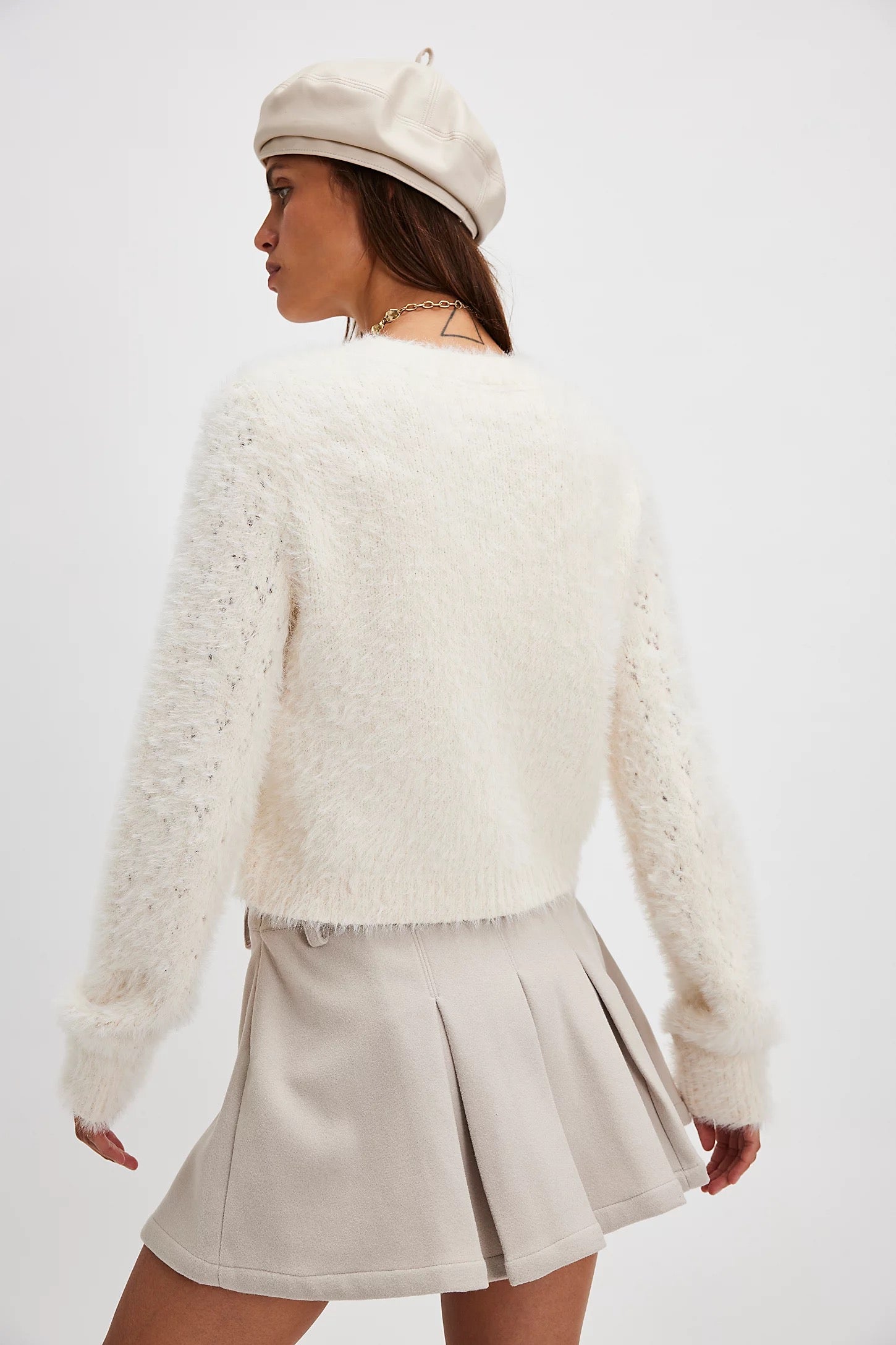 FREE PEOPLE CELESTE CARDIGAN IVORY