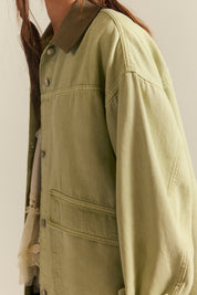 FREE PEOPLE  LEMON DENIM WASHED SAGE