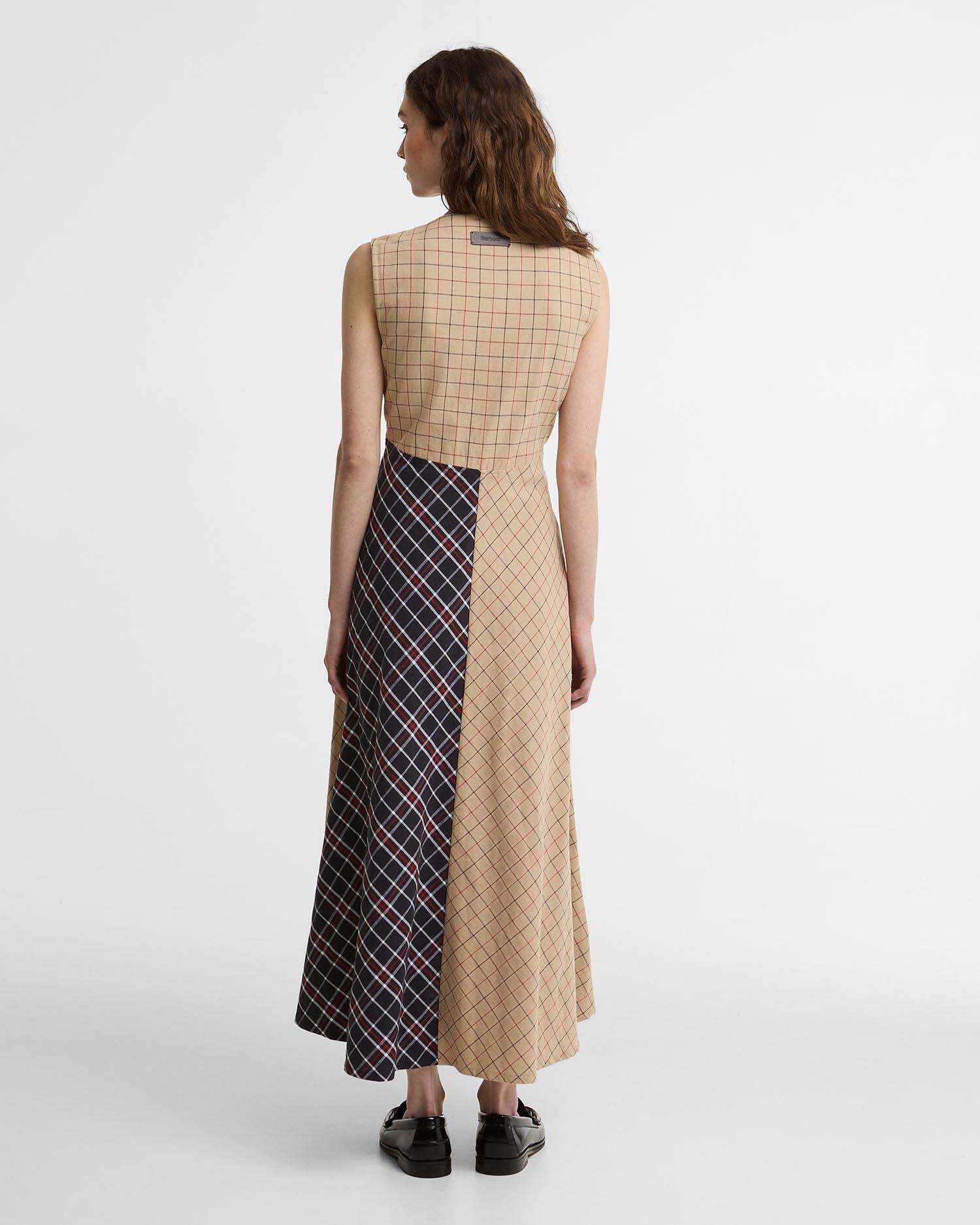 BARBOUR  DALBURY MIDI MULTI CHECK DRESS
