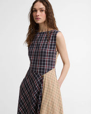 BARBOUR  DALBURY MIDI MULTI CHECK DRESS