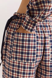 DAMSON MADDER ALETTA PJ SET CHERRY NAVY CHECK
