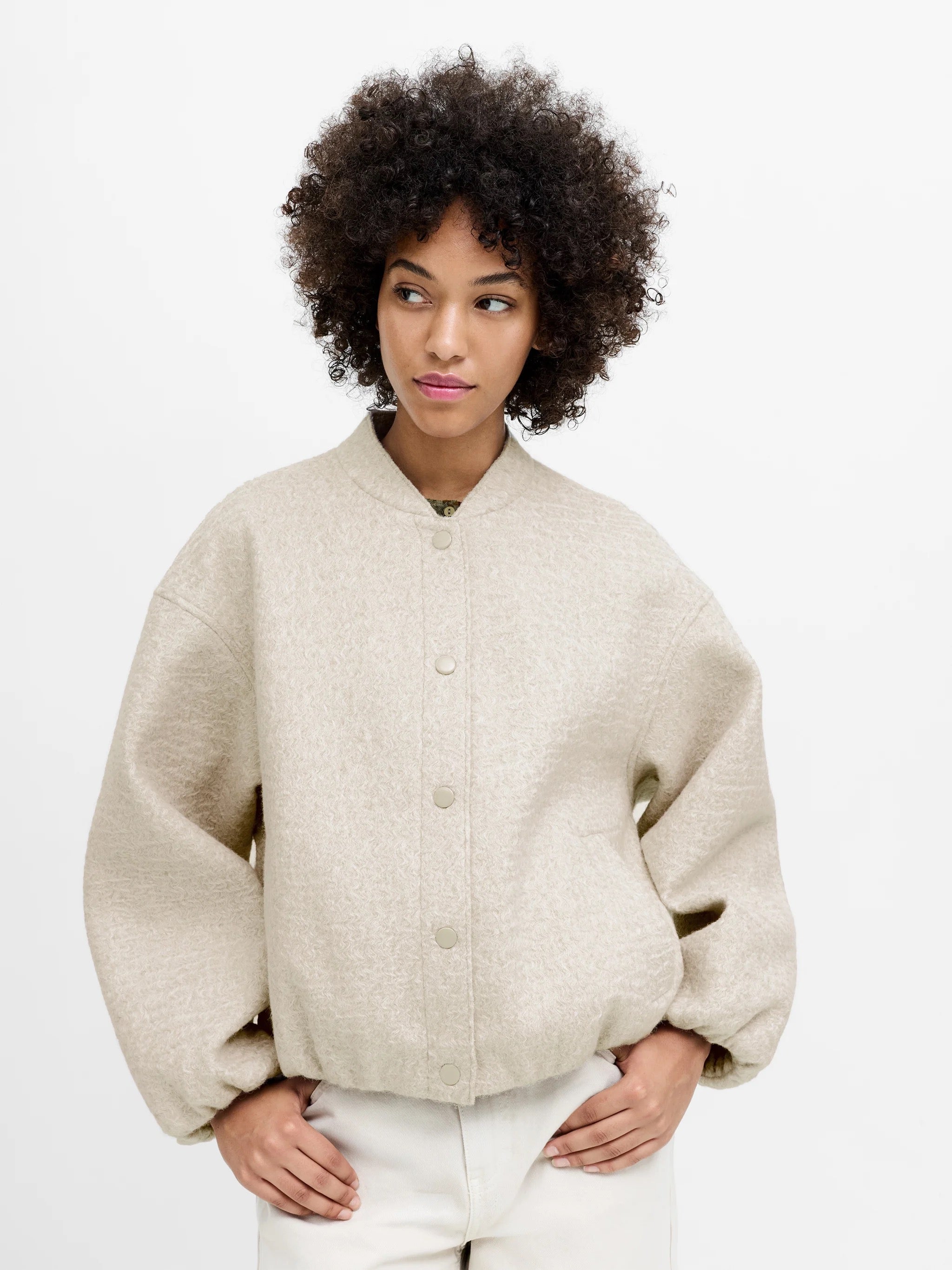 FRENCH CONNECTION  NELLIE OATMEAL JACKET