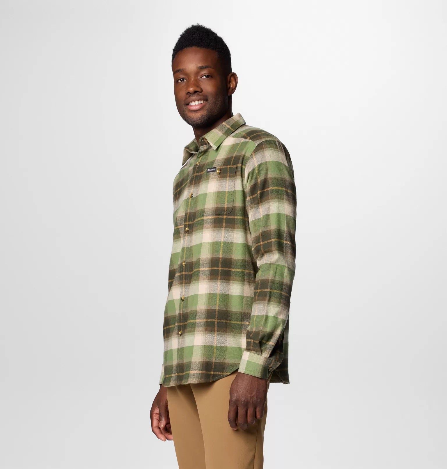 COLUMBIA CORNELL WOODS STONE GREEN SHIRT