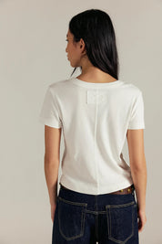 FREE PEOPLE  ATLAS CREW TEE CLEAN IVORY