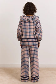 DAMSON MADDER ALETTA PJ SET CHERRY NAVY CHECK