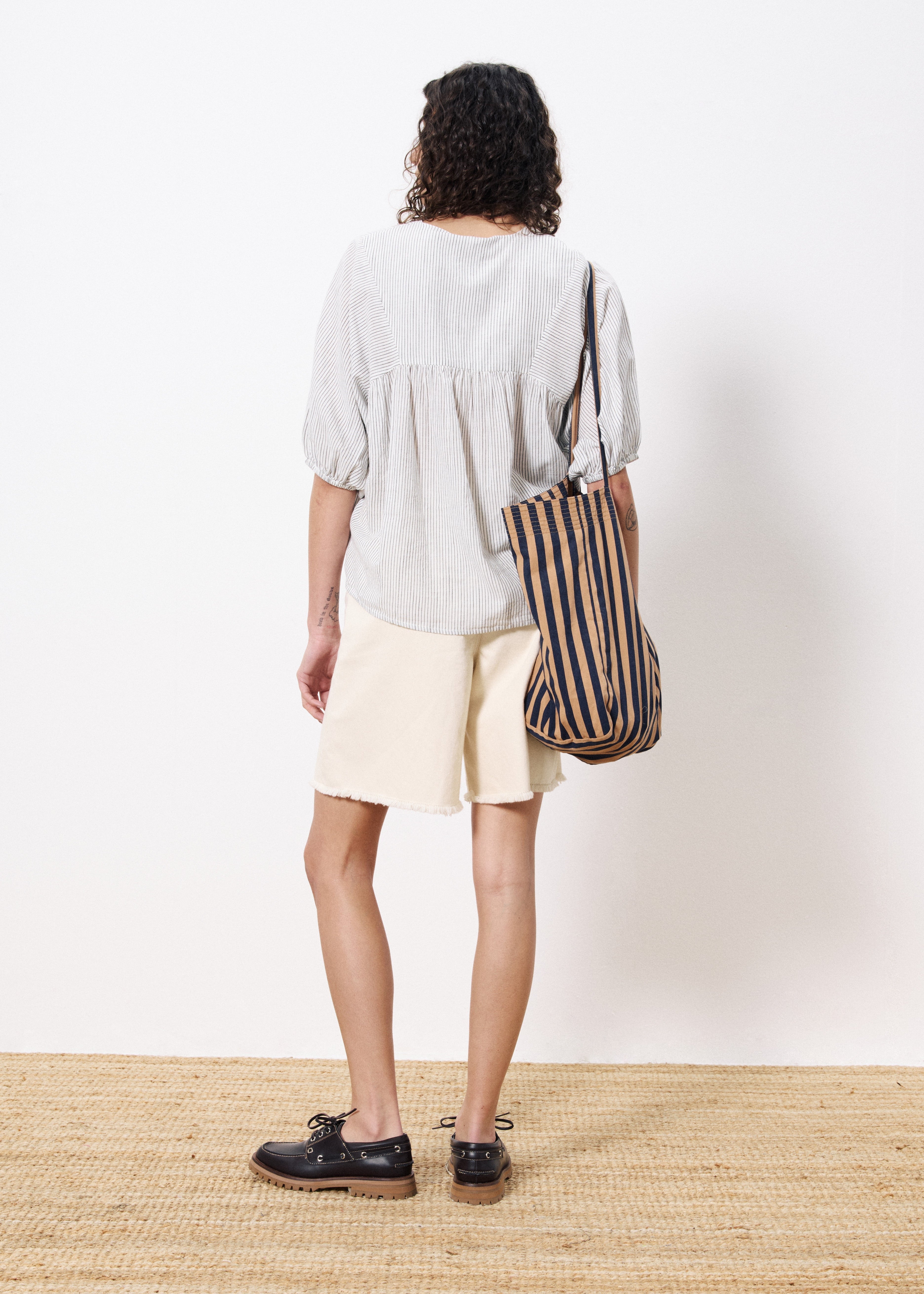 FRNCH NAWELLE SMOCK WHITE STRIPE