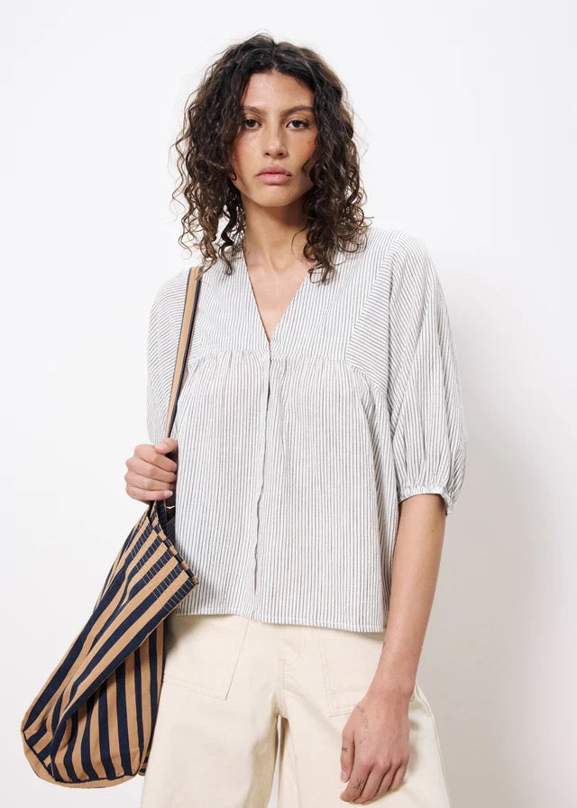 FRNCH NAWELLE SMOCK WHITE STRIPE