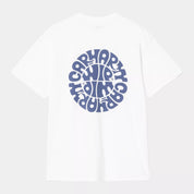 CARHARTT WIP JAZZY WHITE/BLUE IRIS T SHIRT