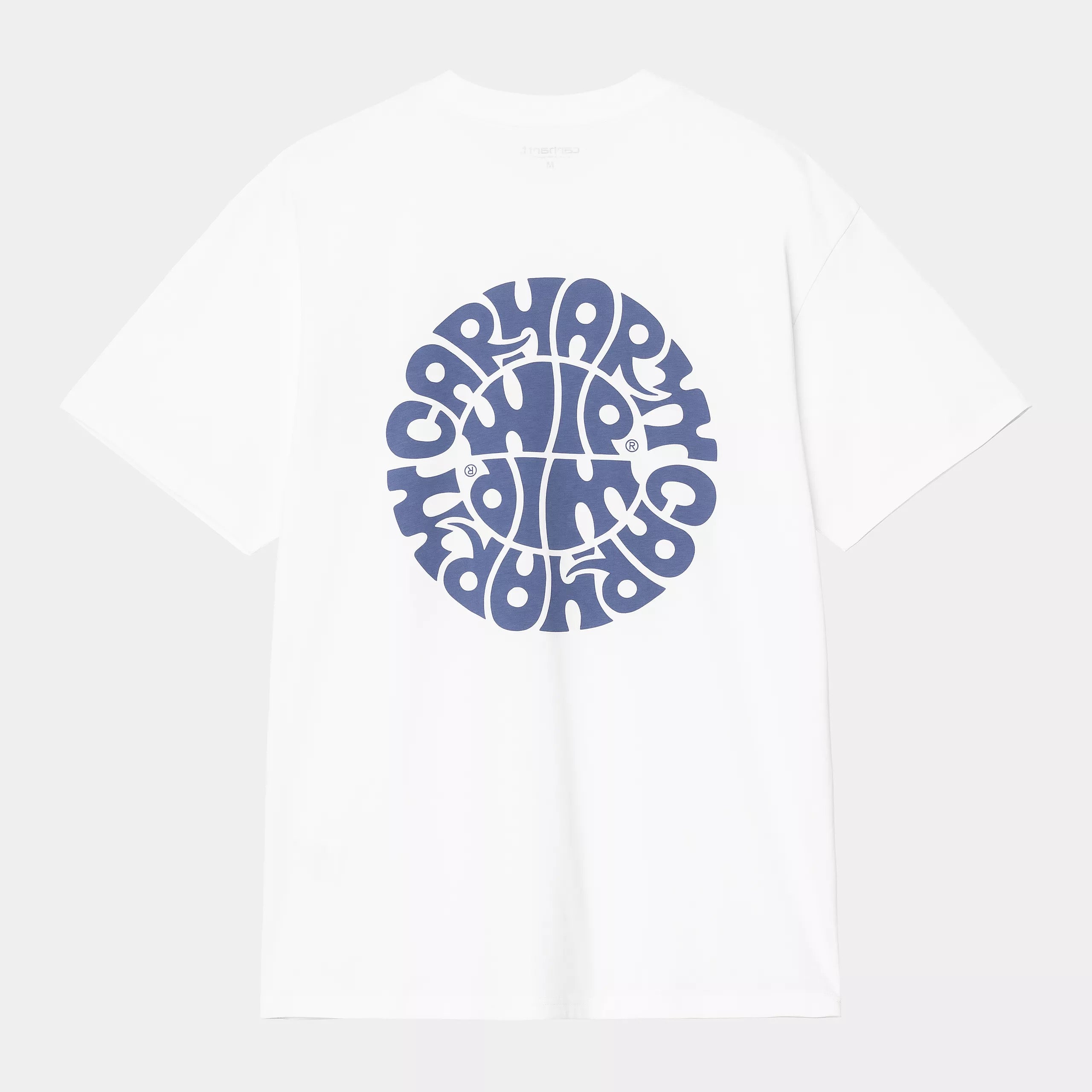CARHARTT WIP JAZZY WHITE/BLUE IRIS T SHIRT