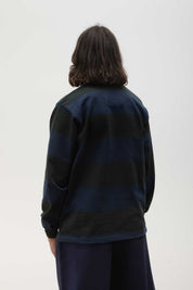 OPENSIDER  CLASSIC RUGBY BLUE/GREEN WIDE STRIPE