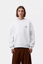 CARHARTT WIP  MACK SWEAT ASH HEATHER/BLK