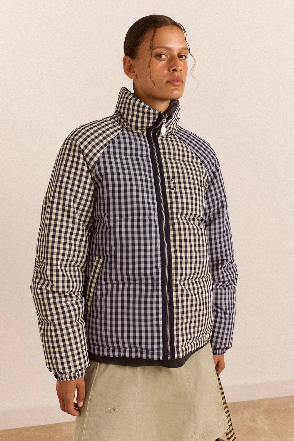 DAMSON MADDER  REVERSIBLE  OPAP PUFF GINGHAM