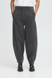 ICHI KATE DENIM DARK GREY