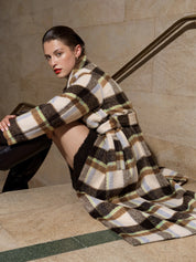 FRENCH CONNECTION  REMI BELTED BROWN MULTI