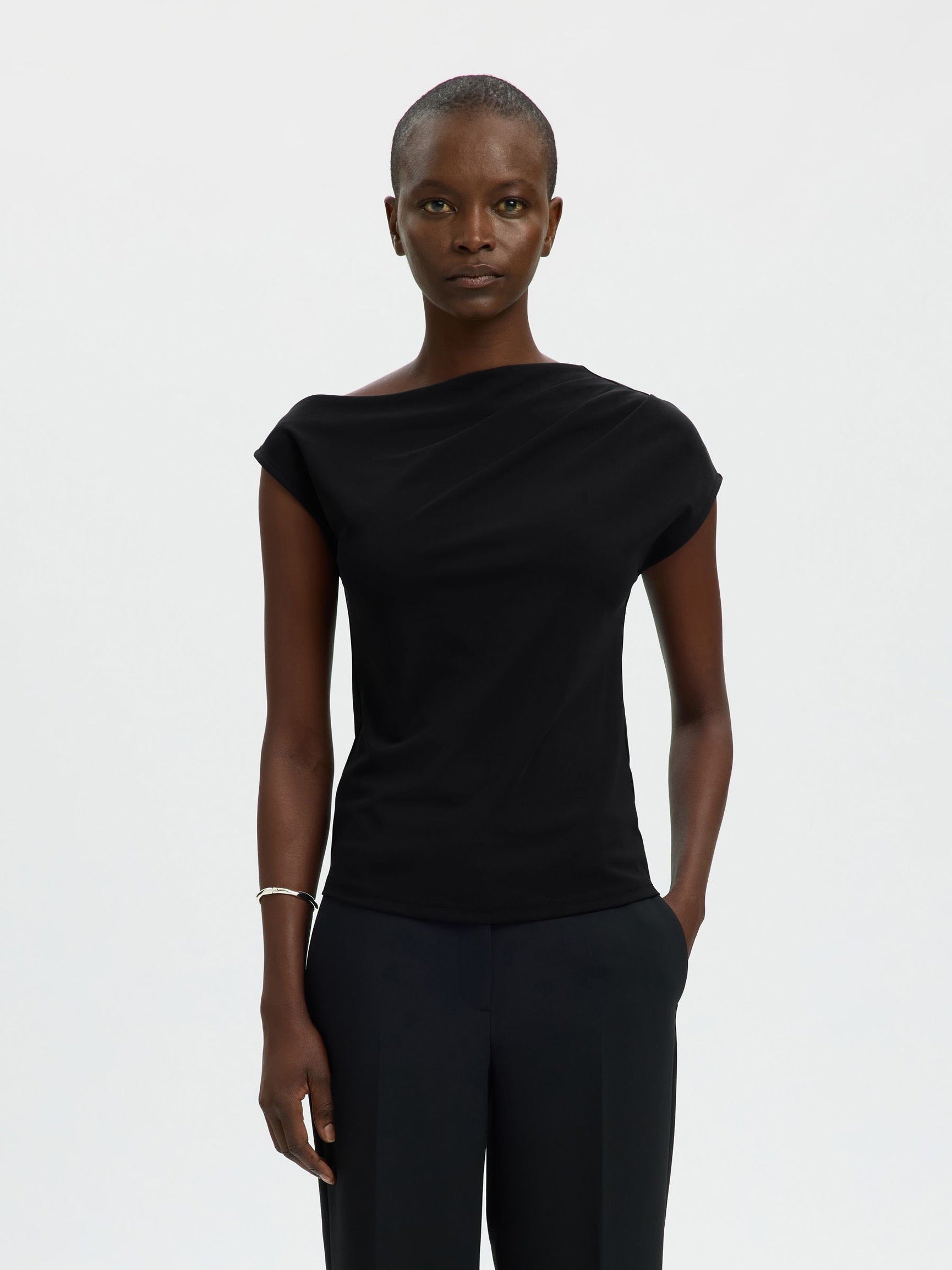 SELECTED MOLLY SS Black TOP