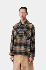 CARHARTT WIP  LS PARSON CHECK DUSTY H BROWN