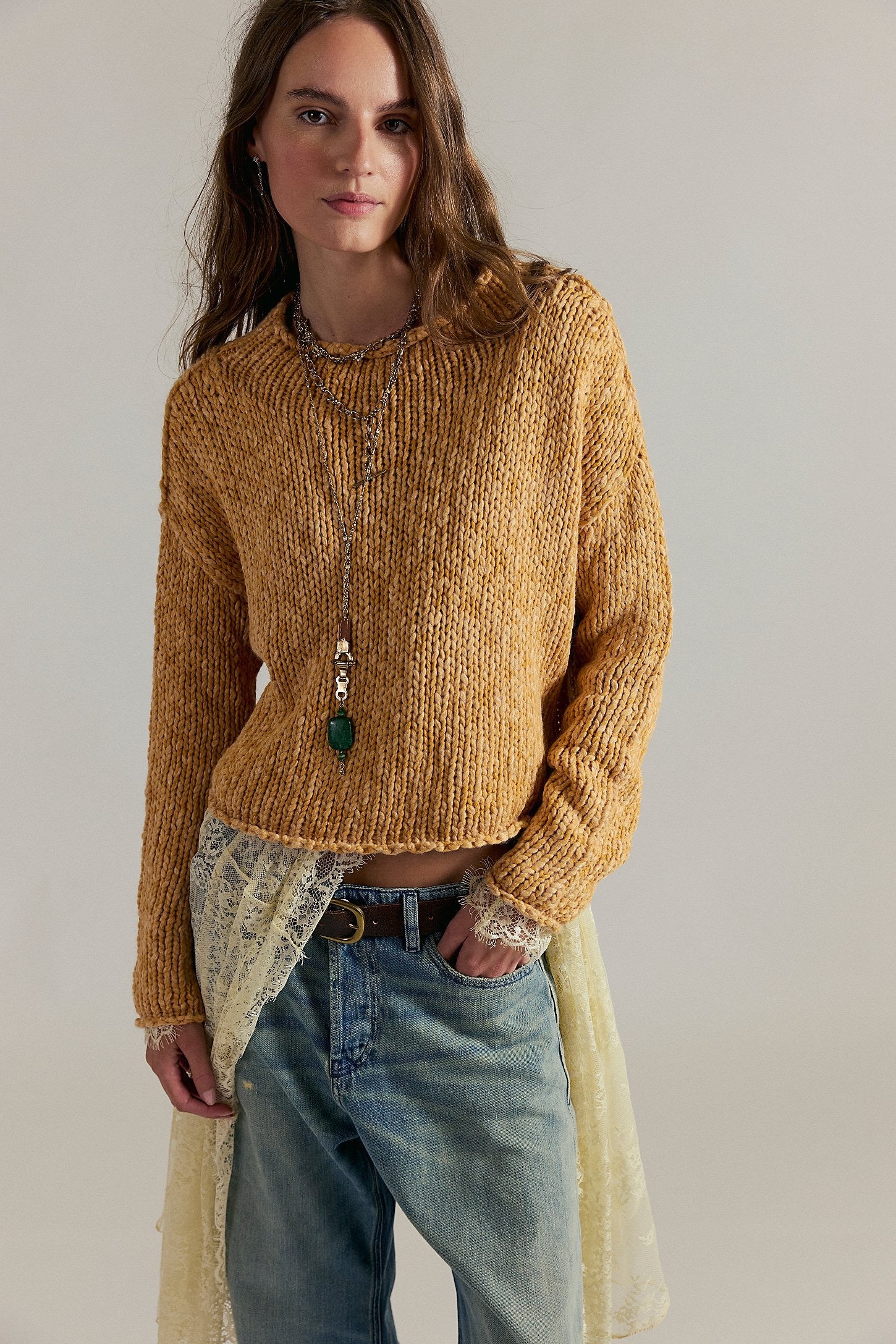 FREE PEOPLE  OPAL KNIT SWEET POTATO