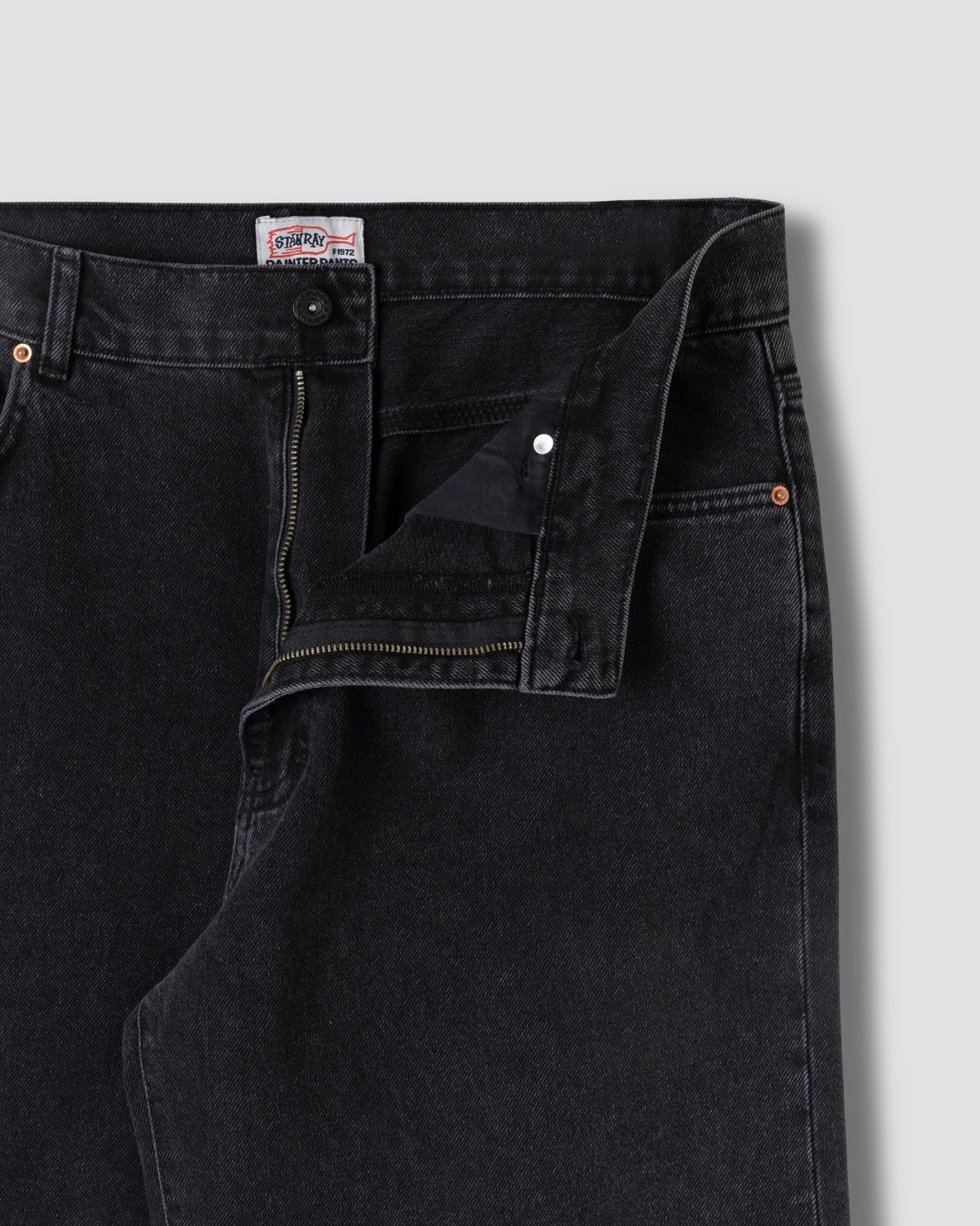 STANRAY  WIDE 5 WASHED BLACK DENIM