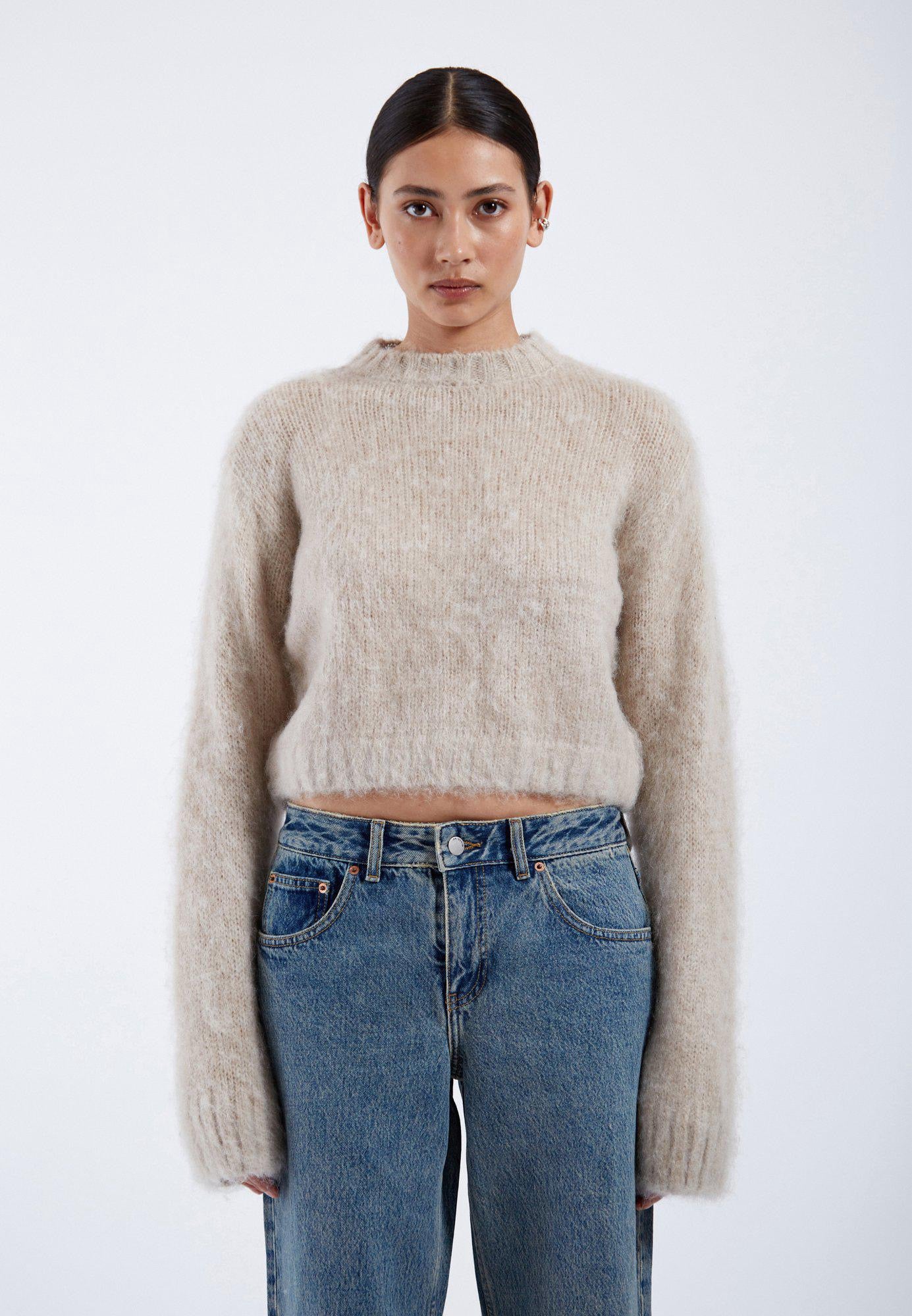 DR DENIM MOIRA SWEATER BRUSHED SILVER LINING