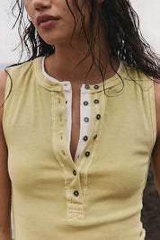 FREE PEOPLE JAMIE HENLEY TANK Yellow