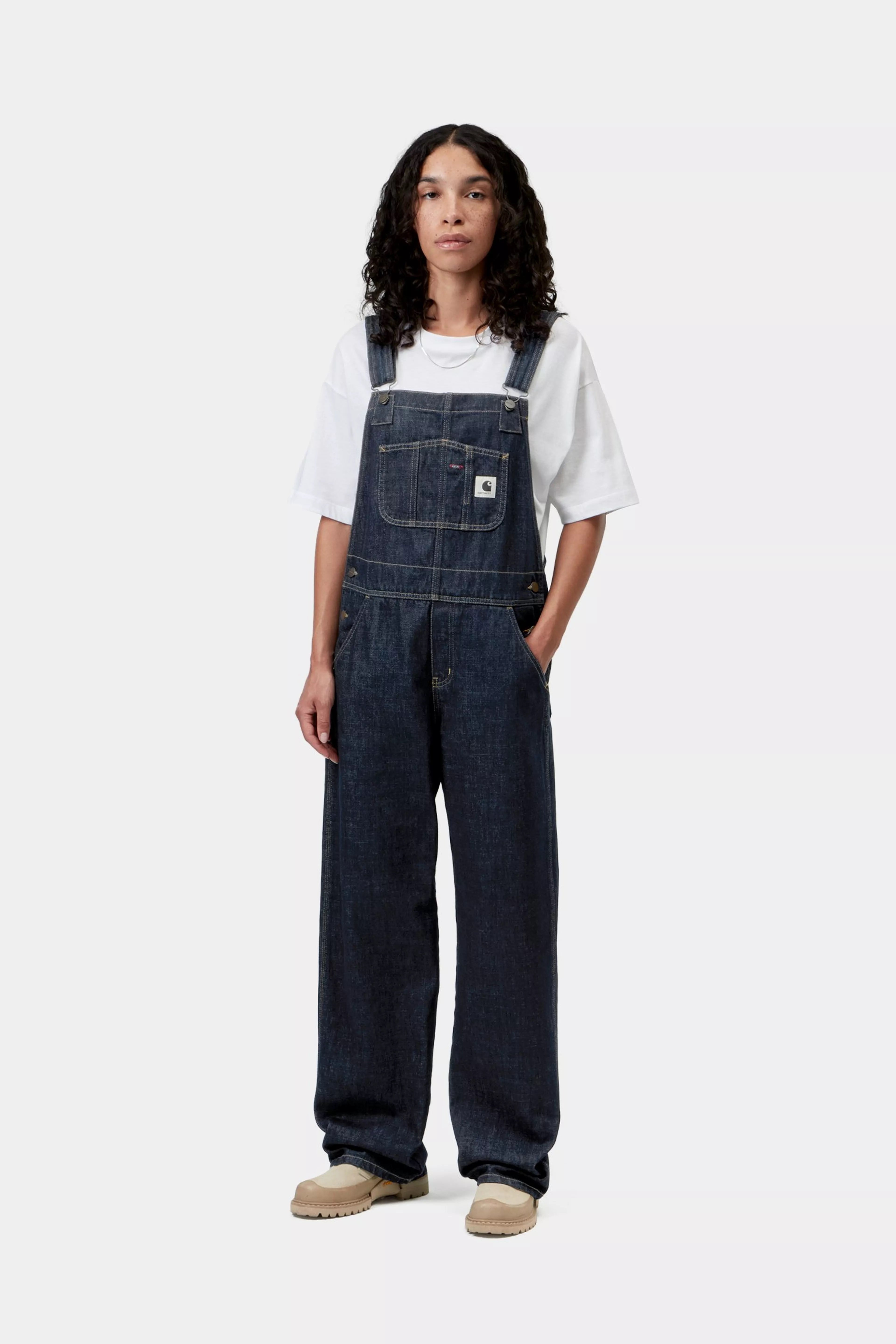 CARHARTT WIP  BIB OVERALL BLUE RINSED