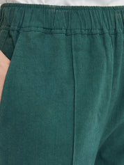 GREAT PLAINS CRINKLE COTTON PANT TROPICAL GREEN