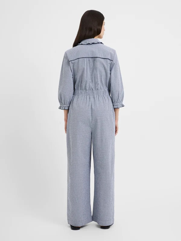 GREAT PLAINS GINGHAM JUMPSUIT NAVY/WHITE