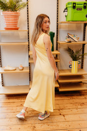 FRENCH CONNECTION  BERNICE SATIN MELLOW YELLOW