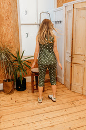 NOBODYS CHILD CAPRI PANTS GREEN SPOT