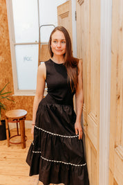 FRENCH CONNECTION  KAYLIE JIA MIX BLACK/PORCELAIN