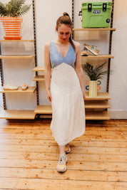 FRENCH CONNECTION  COLBY CHAMBRAY WASH-PORCELAIN