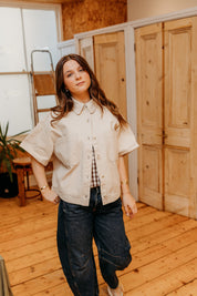 YAYA DENIM JKT DESERT BEIGE DENIM