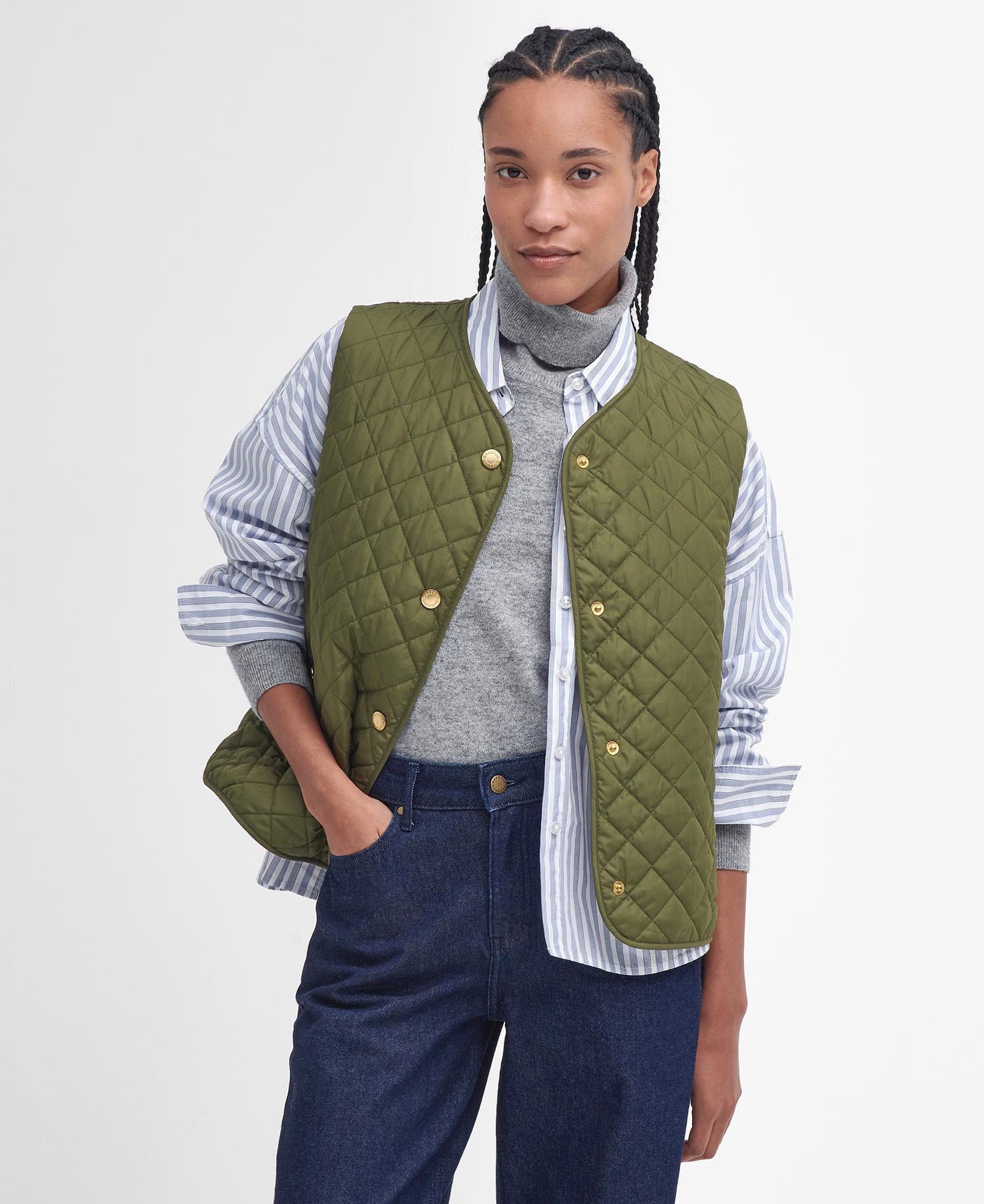 BARBOUR LORELEI GILET DARK MOSS