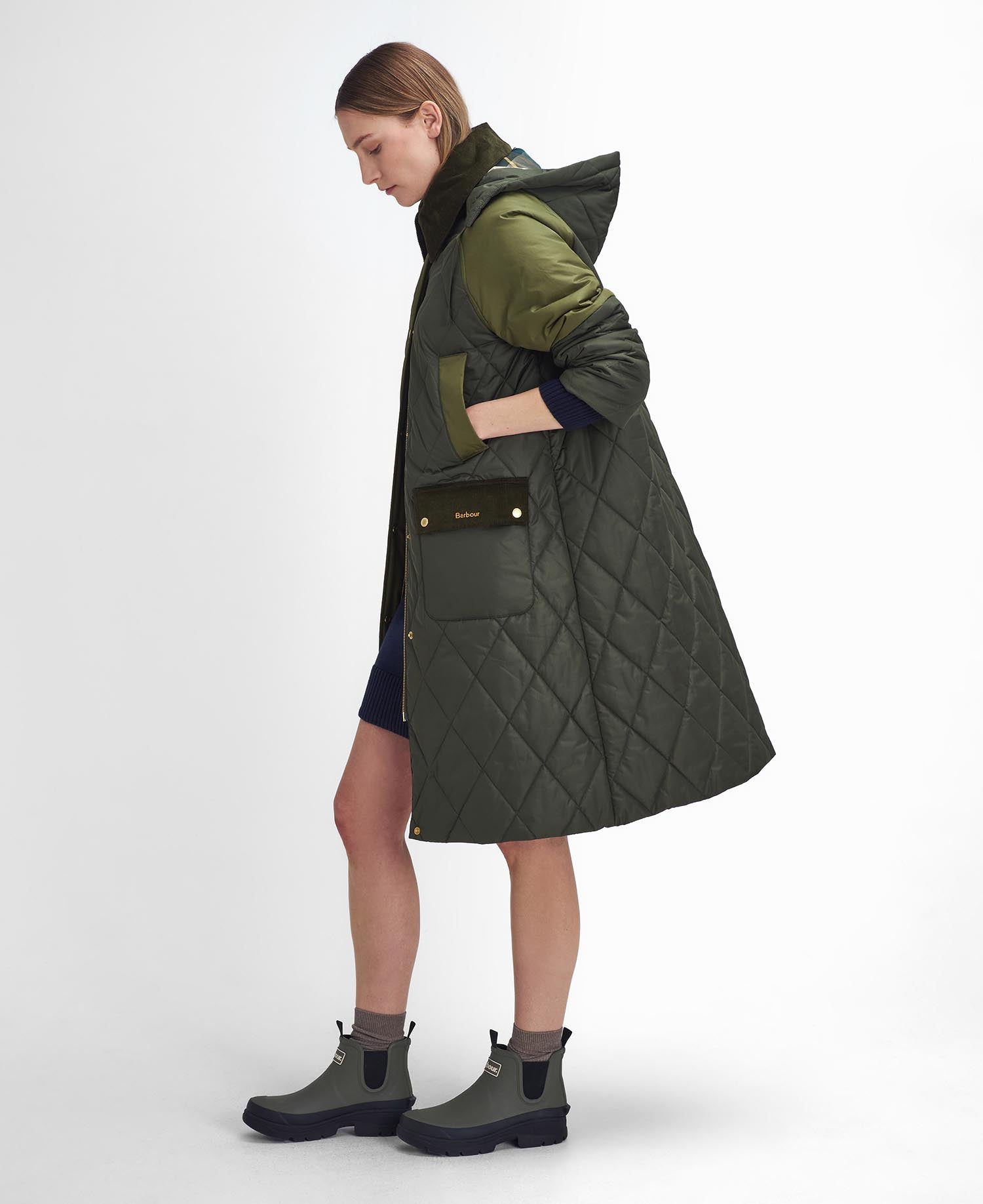 BARBOUR COOKSTON QUILT OLIVE