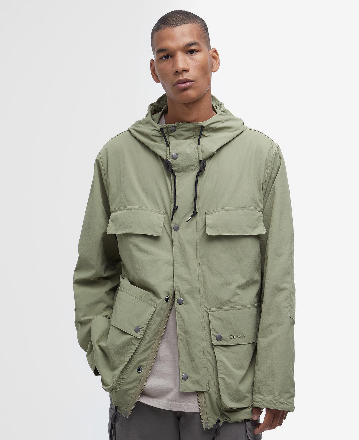 BARBOUR JACKET DURHAM RE-ENG BLEACHED OLIVE