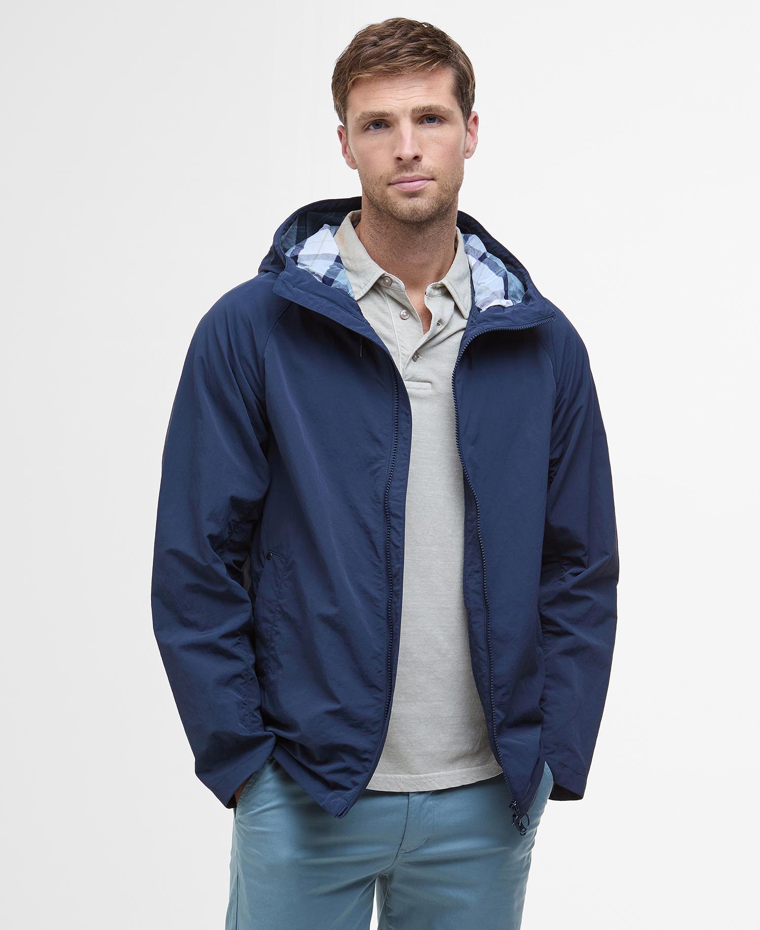 BARBOUR WYLAM SHOWER JACKET  NAVY/NORTHSHORE