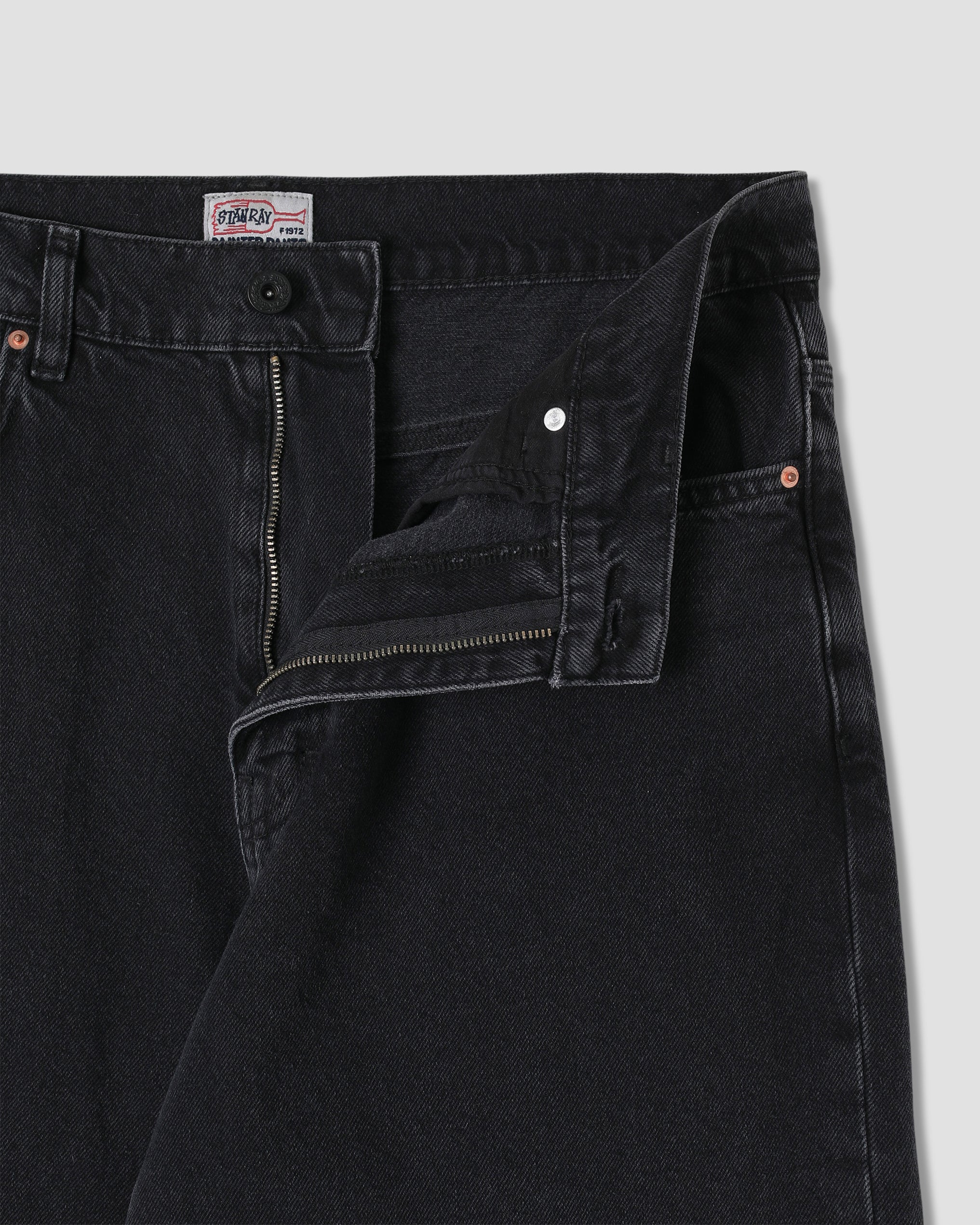 STANRAY WIDE 5 STONEWASHED BLACK JEANS