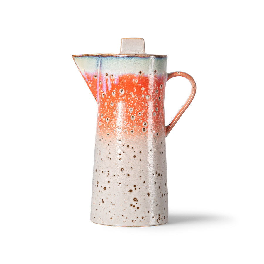 H.K LIVING 70S CERAMICS COFFEE POT ASTEROIDS,