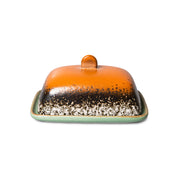 H.K LIVING 70S CERAMICS BUTTER DISH METEOR