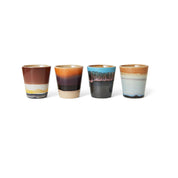 H.K LIVING RISTRETTO MUGS SET OF 4 SOLAR