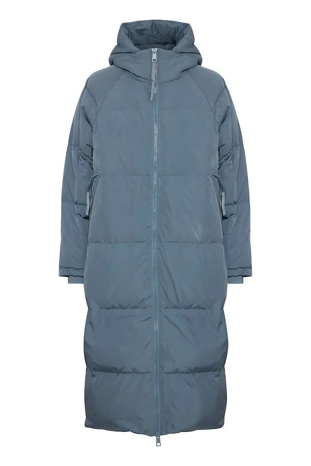 ICHI  IHBUNALA DOWN COAT BLUE MIRAGE