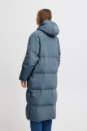 ICHI  IHBUNALA DOWN COAT BLUE MIRAGE