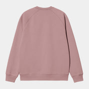 CARHARTT WIP CHASE SWEAT GLASSY PINK/GOLD