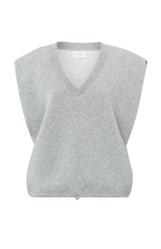 YAYA JERSEY VEST MEDIUM GREY