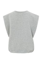 YAYA JERSEY VEST MEDIUM GREY