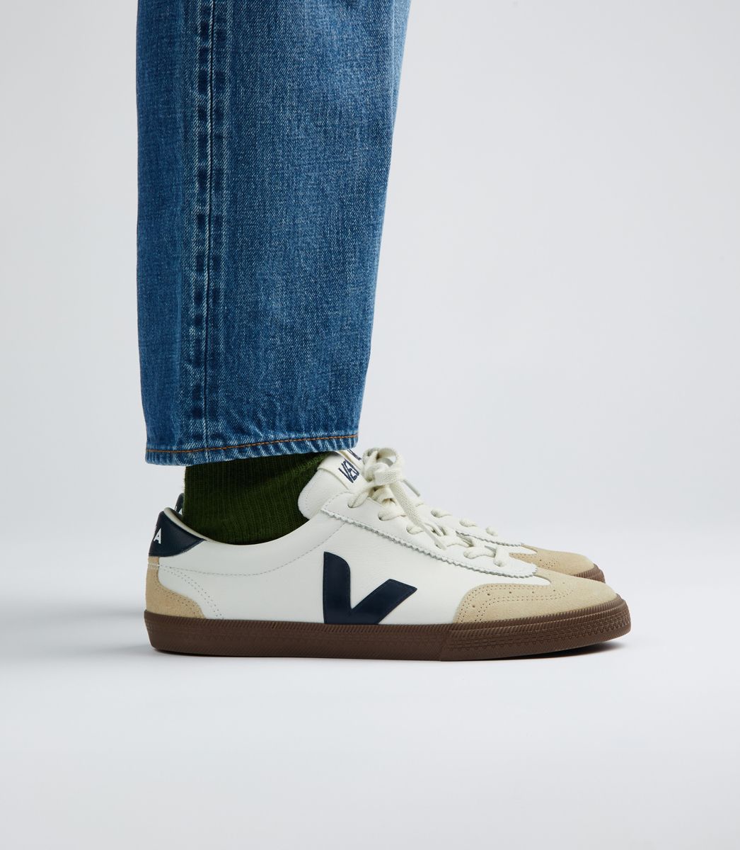 VEJA VOLLEY OT LEATHER WHT/NAUTI/BARK